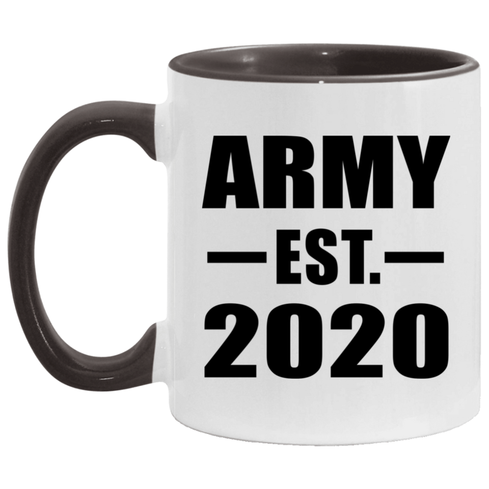 Army Established EST. 2020 - 11oz Accent Mug Black
