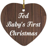 Ted Baby's First Christmas - Heart Ornament D