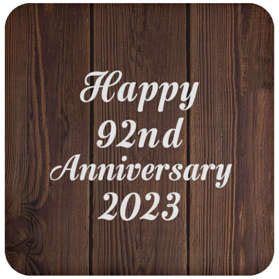 Happy 92nd Anniversary 2023 - Drink Coaster D