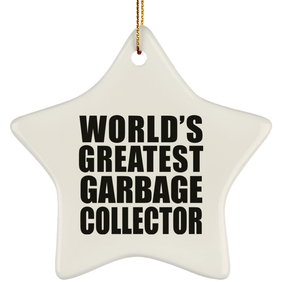 World's Greatest Garbage Collector - Star Ornament