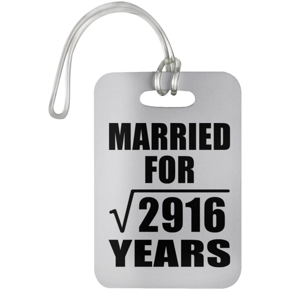 54th Anniversary Married For Square Root of 2916 Years - Luggage Bag Tag