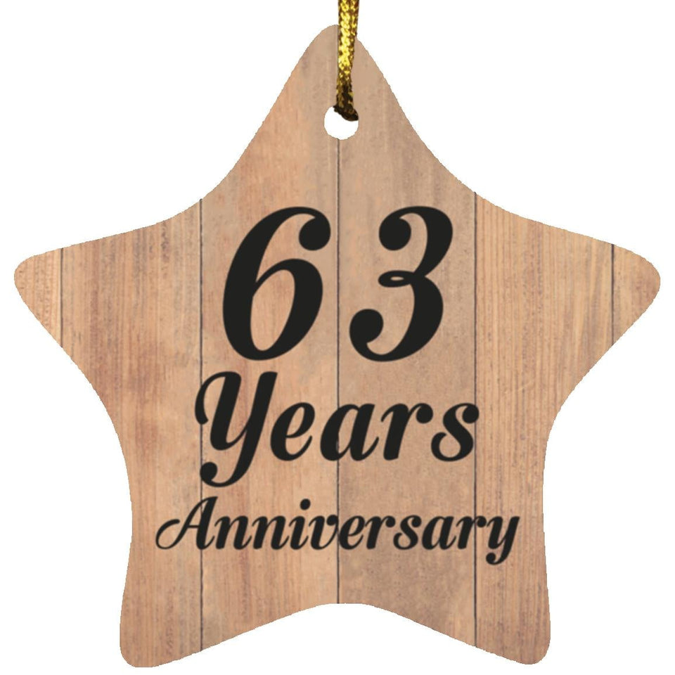 63rd Anniversary 63 Years Anniversary - Star Ornament C