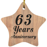 63rd Anniversary 63 Years Anniversary - Star Ornament C