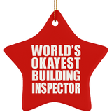 World's Okayest Building Inspector - Star Ornament