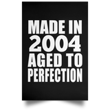 20th Birthday Made In 2004 Aged to Perfection - Poster Portrait