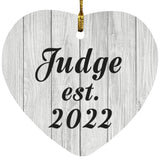 Judge Established Est. 2022 - Heart Ornament F