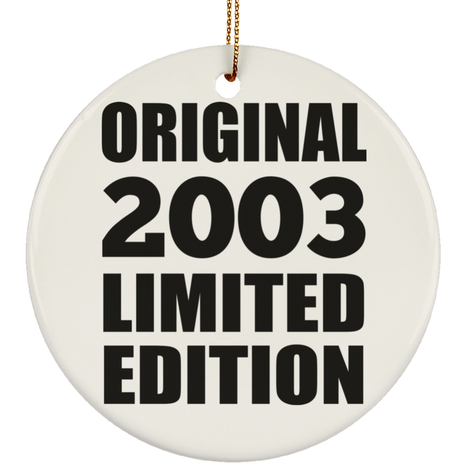 21st Birthday Original 2003 Limited Edition - Circle Ornament