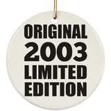 21st Birthday Original 2003 Limited Edition - Circle Ornament