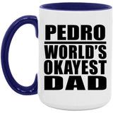 Pedro World's Okayest Dad - 15oz Accent Mug Purple
