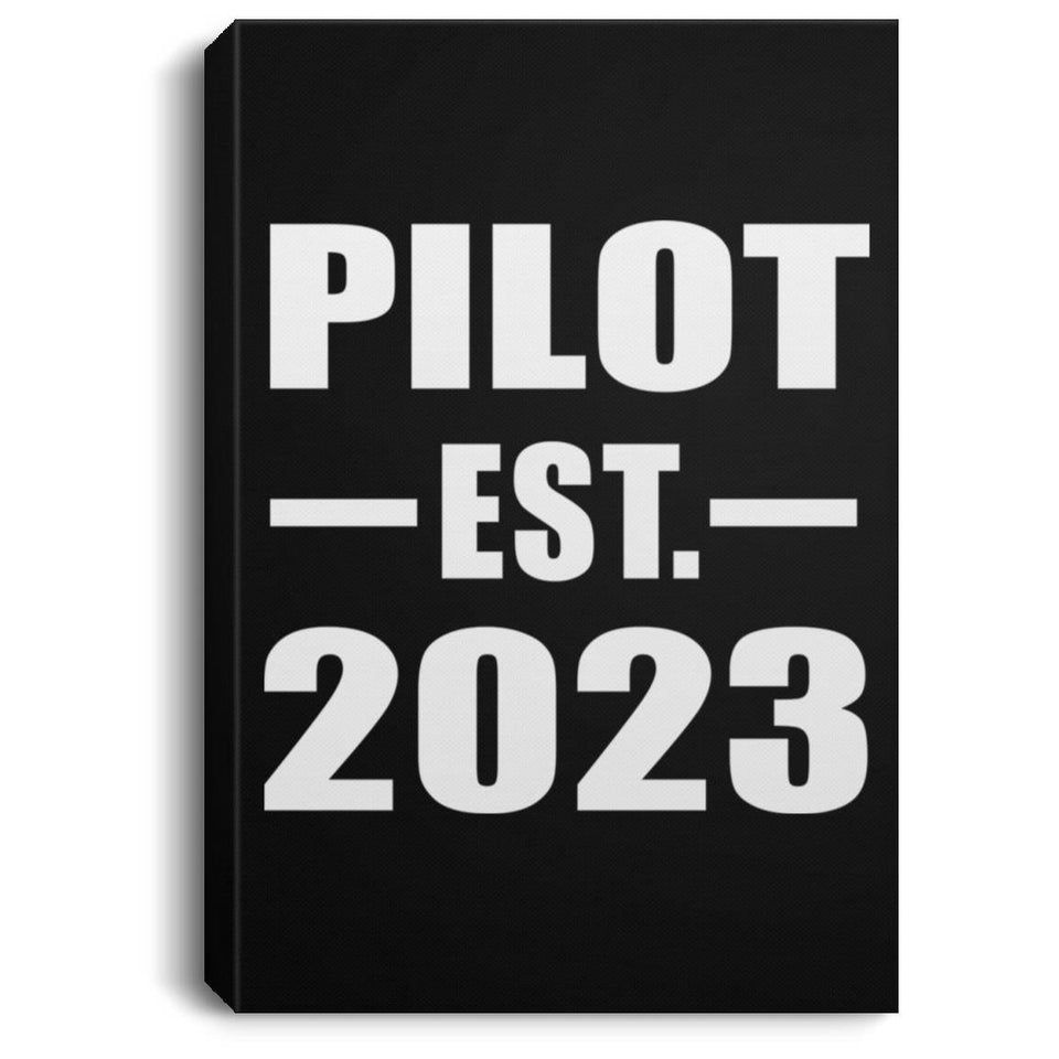 Pilot Established EST. 2023 - Canvas Portrait