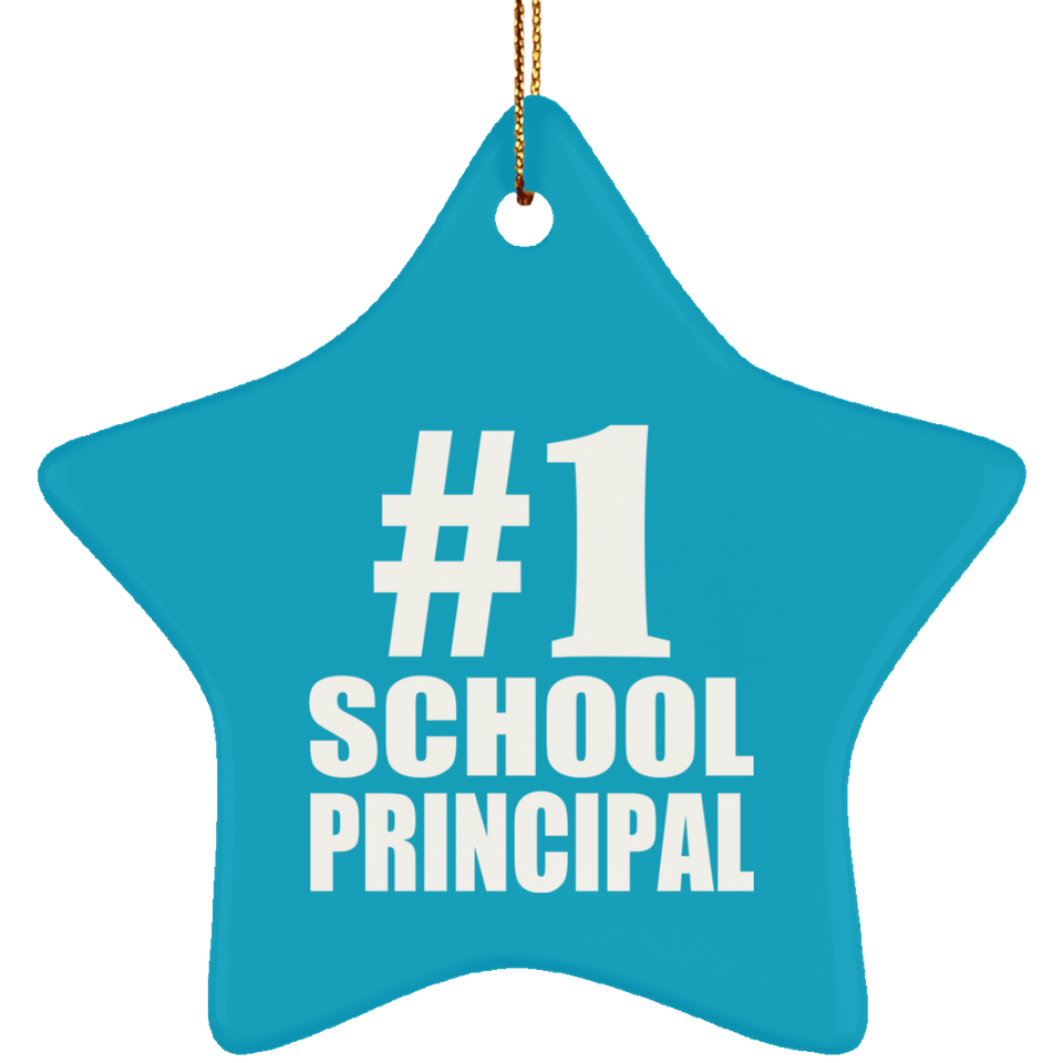 Number One #1 School Principal - Star Ornament
