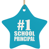 Number One #1 School Principal - Star Ornament