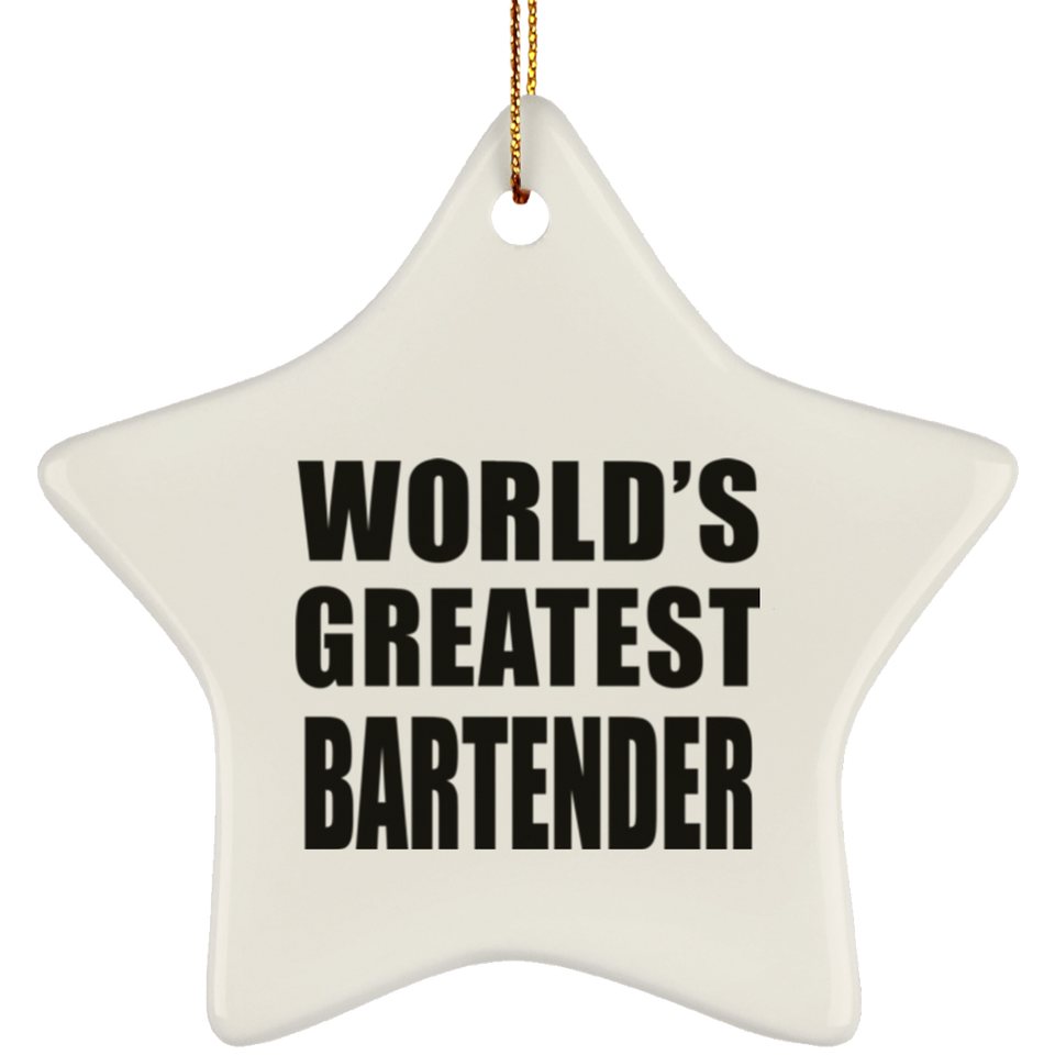 World's Greatest Bartender - Star Ornament