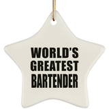World's Greatest Bartender - Star Ornament