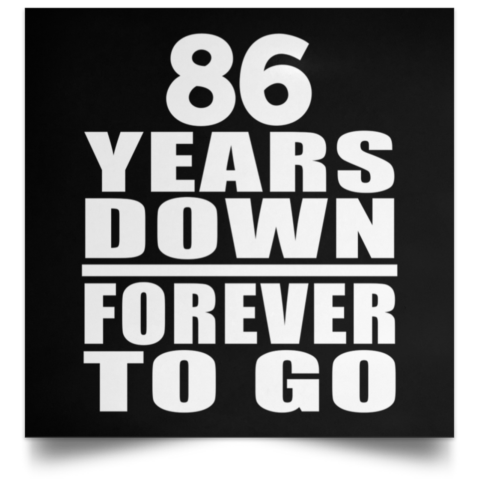 86th Anniversary 86 Years Down Forever to Go - Poster Square