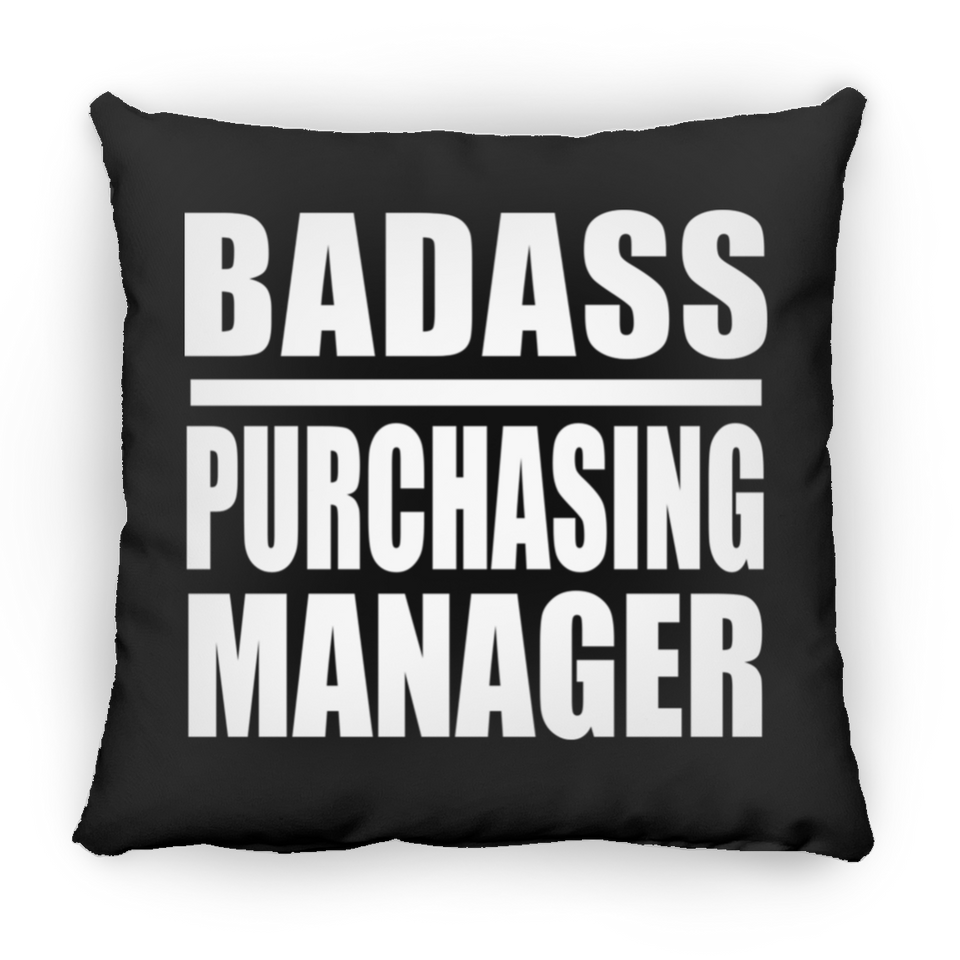 Badass Purchasing Manager - Throw Pillow Black
