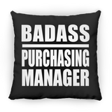 Badass Purchasing Manager - Throw Pillow Black