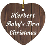 Herbert Baby's First Christmas - Heart Ornament D