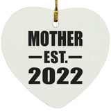 Mother Established EST. 2022 - Heart Ornament