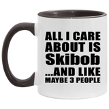 All I Care About Is Skibob - 11oz Accent Mug Black