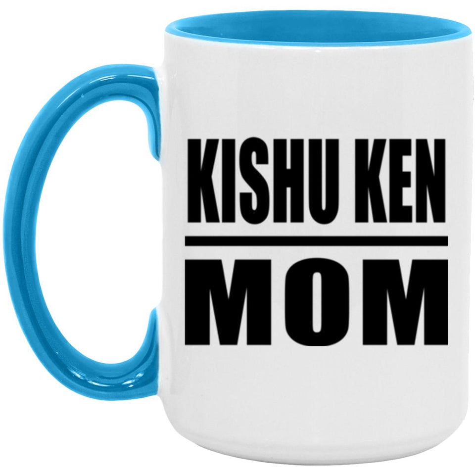Kishu Ken Mom - 15oz Accent Mug Blue