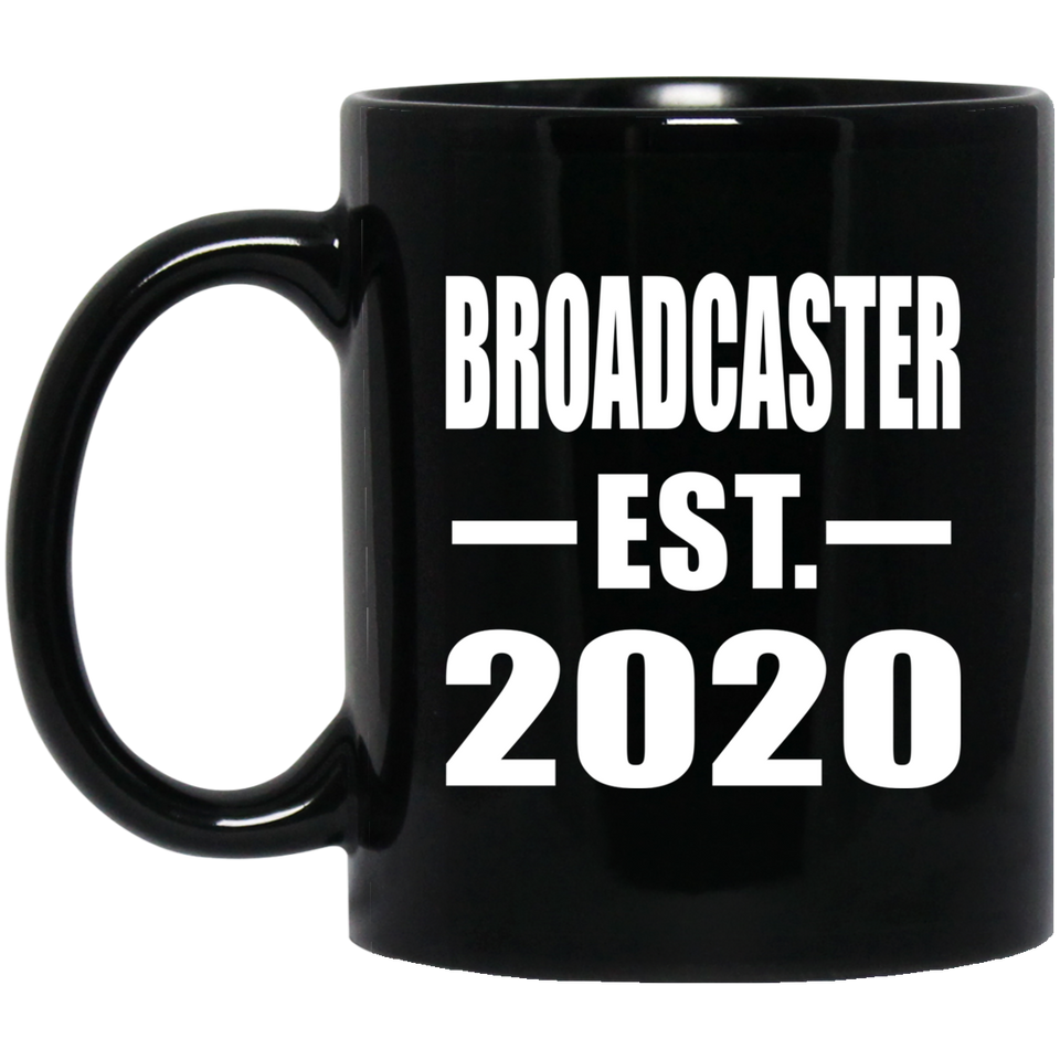 Broadcaster Established EST. 2020 - 11oz Coffee Mug Black