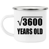 60th Birthday Square Root of 3600 Years Old - 12oz Camping Mug