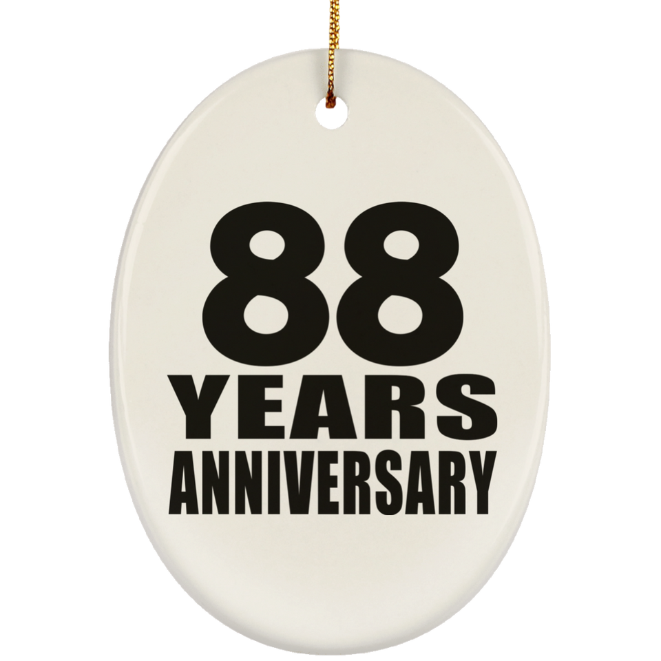 88th Anniversary 88 Years - Oval Ornament