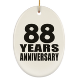 88th Anniversary 88 Years - Oval Ornament