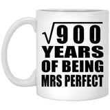 30th Anniversary Square Root of 900 Years of Mrs Perfect - 11oz Coffee Mug