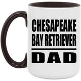 Chesapeake Bay Retriever Dad - 15oz Accent Mug Black