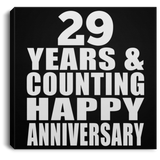 Happy 29th Anniversary 29 Years & Counting - Canvas Square