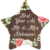 First Year As Mr & Mrs Robinson - Star Ornament A