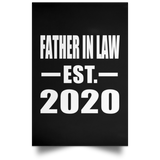 Father In Law Established EST. 2020 - Poster Portrait