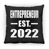 Entrepreneur Established EST. 2022 - Throw Pillow Black