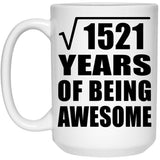 39th Birthday Square Root of 1521 Years of Being Awesome - 15oz Coffee Mug