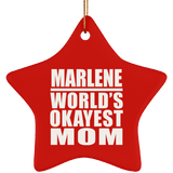 Marlene World's Okayest Mom - Star Ornament