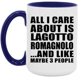 All I Care About Is Lagotto Romagnolo - 15oz Accent Mug Purple