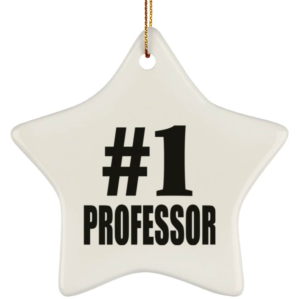 Number One #1 Professor - Star Ornament