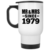 45th Anniversary Mr & Mrs Since 1979 - White Travel Mug