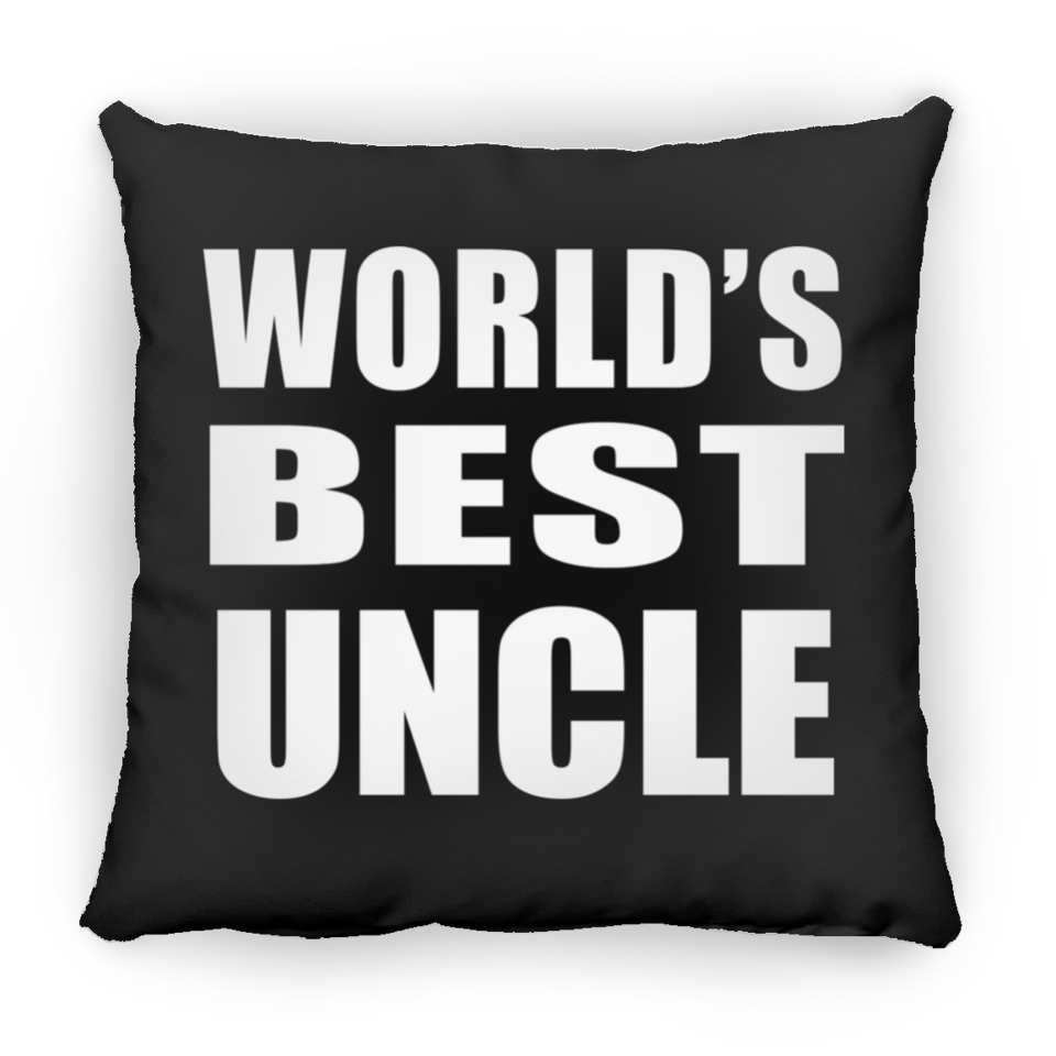 World's Best Uncle - Throw Pillow Black