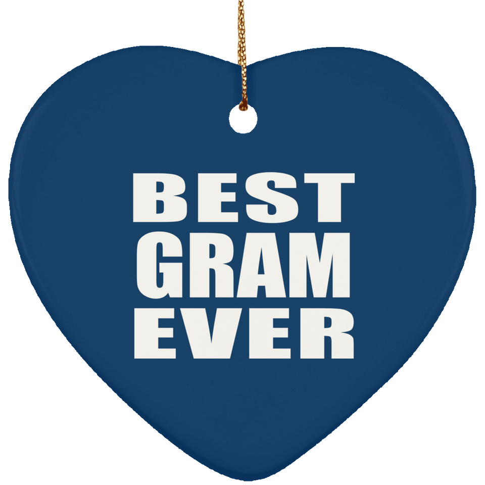 Best Gram Ever - Heart Ornament
