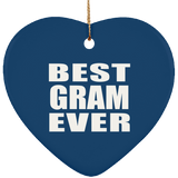 Best Gram Ever - Heart Ornament