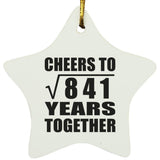 29th Anniversary Cheers To Square Root of 841 Years Together - Star Ornament