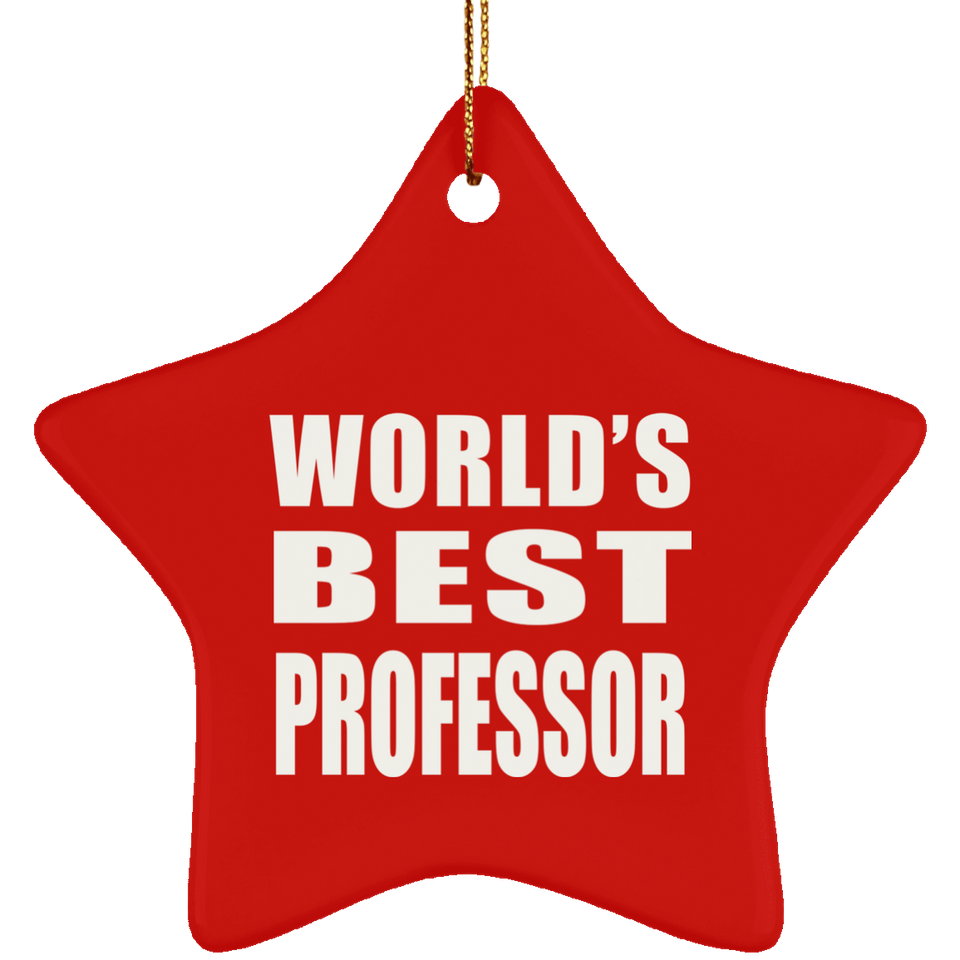 World's Best Professor - Star Ornament