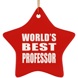 World's Best Professor - Star Ornament