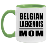 Belgian Laekenois Mom - 11oz Accent Mug Green