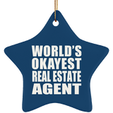 World's Okayest Real Estate Agent - Star Ornament
