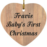 Travis Baby's First Christmas - Heart Ornament C