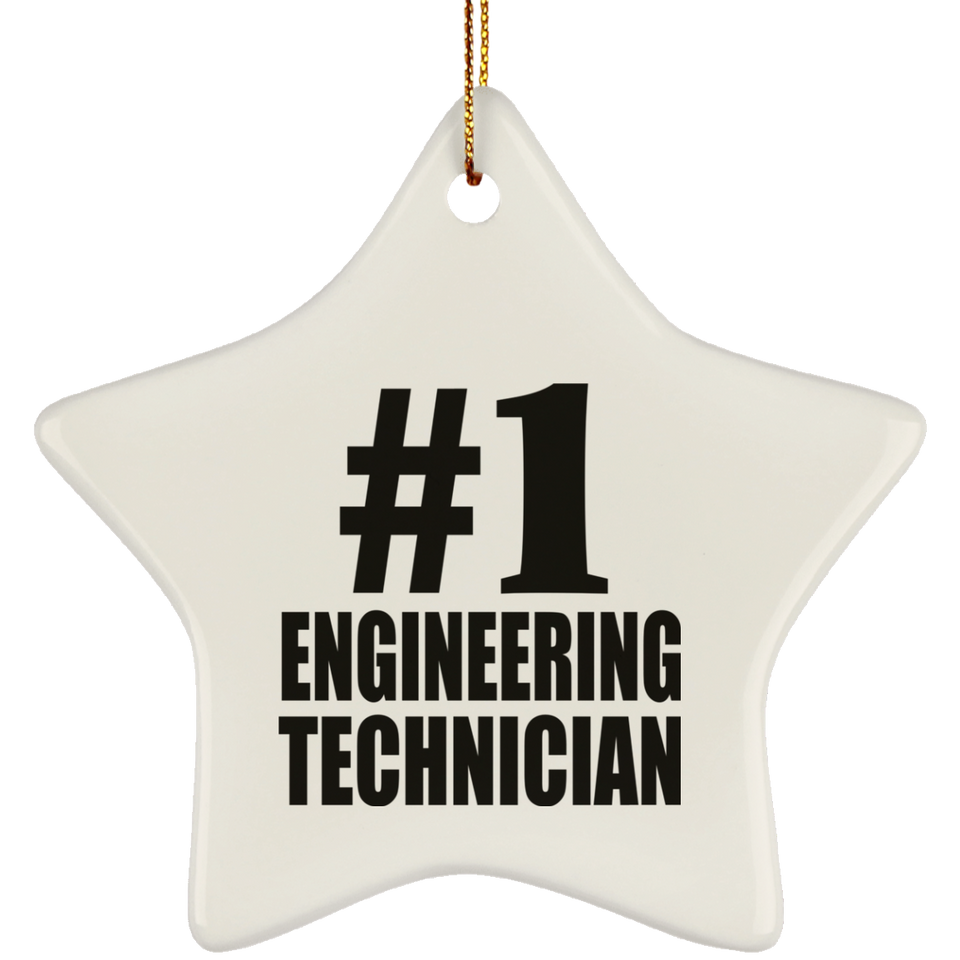 Number One #1 Engineering Technician - Star Ornament